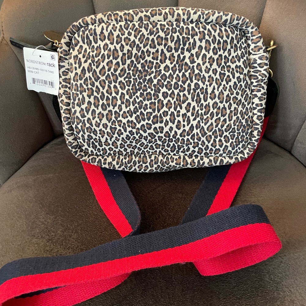 Clare V. Leopard crossbody bag
